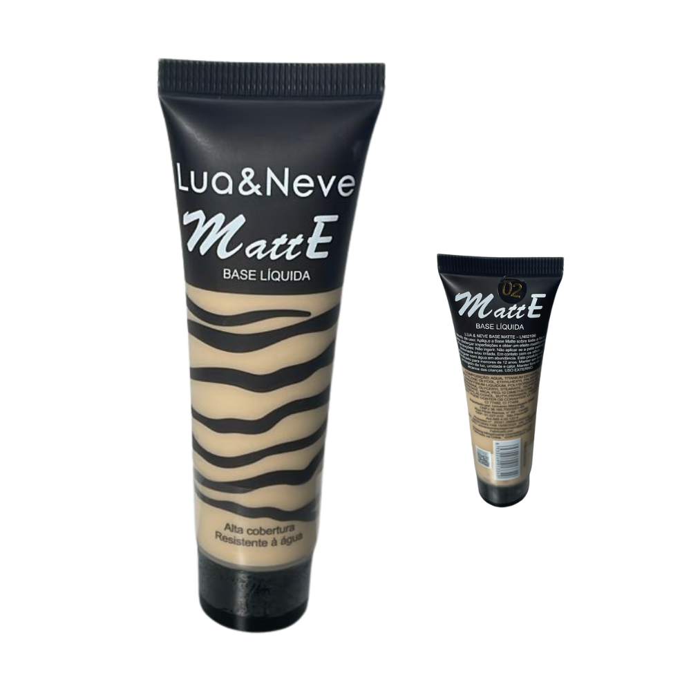 Base Líquida Facial Matte Alta Cobertura 30ml - Lua & Neve
