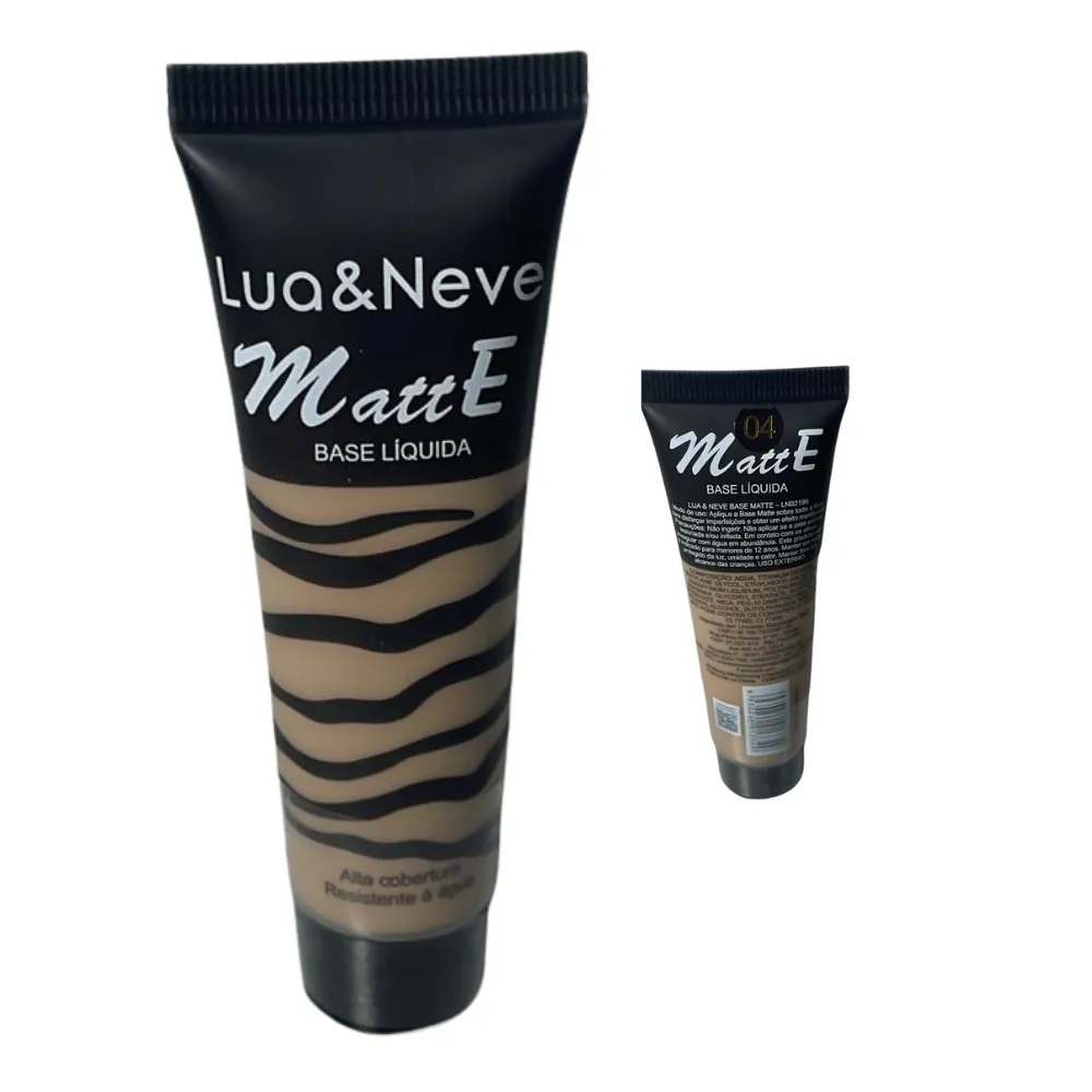 Base Líquida Facial Matte Alta Cobertura 30ml - Lua & Neve
