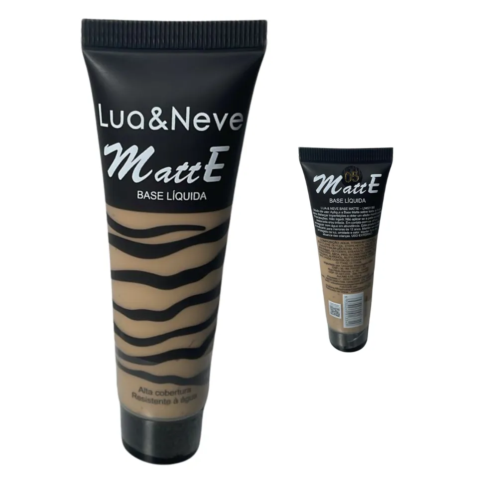 Base Líquida Facial Matte Alta Cobertura 30ml - Lua & Neve