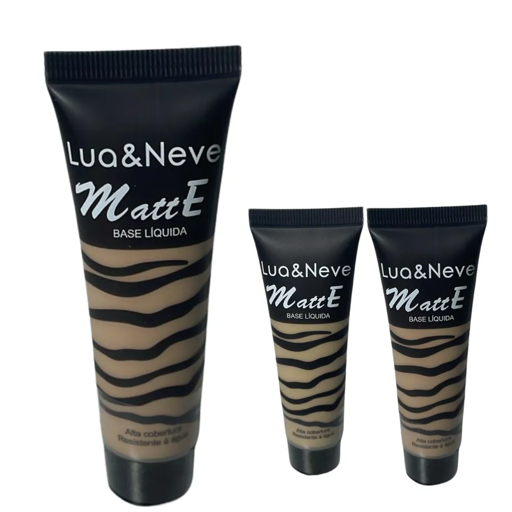 Base Líquida Facial Matte Alta Cobertura 30ml - Lua & Neve