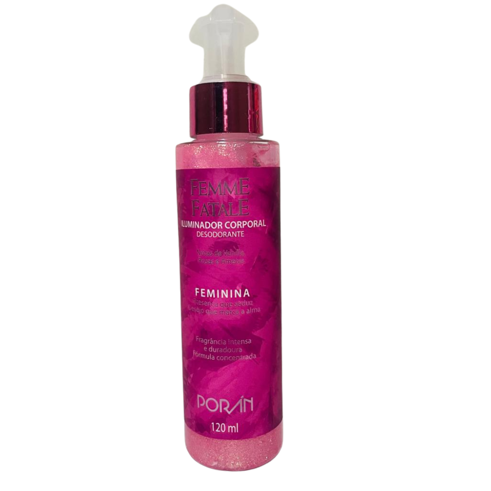 Kit Hidratante Iluminador e Body Splash Femme Fatale Femina