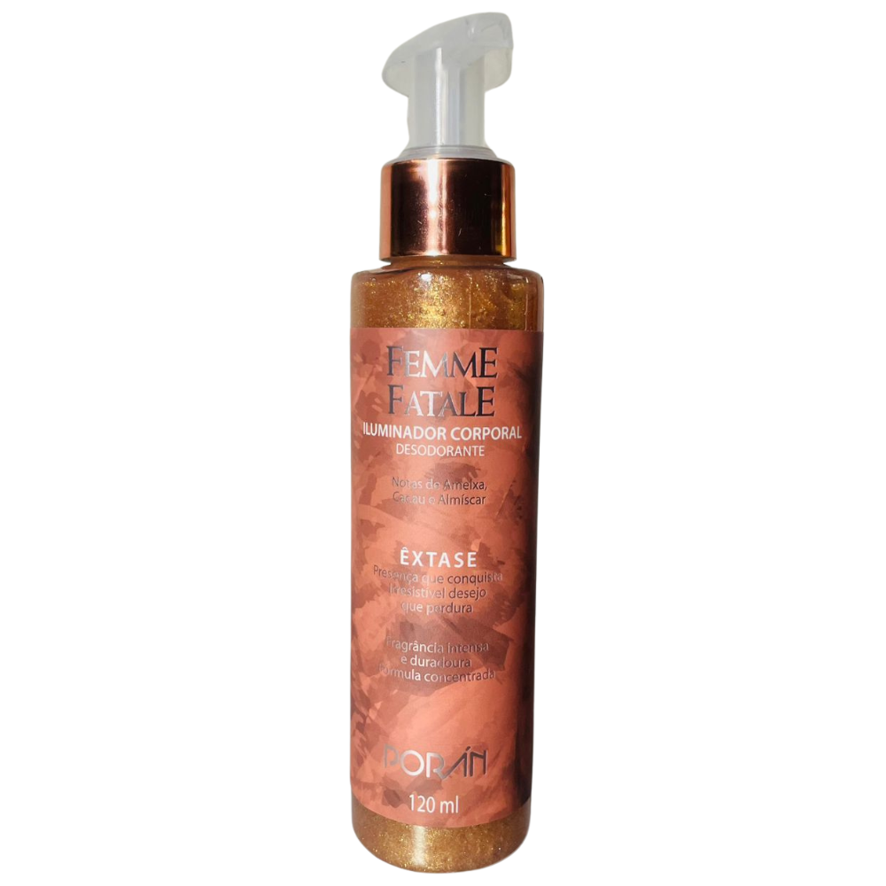 Kit Hidratante Iluminador e Body Splash Femme Fatale Êxtase - Porán