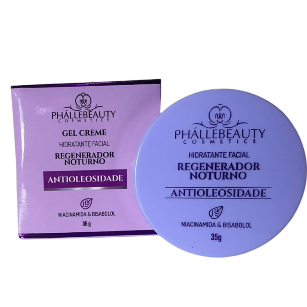 Gel Creme Hidratante Facial Regenerador Noturno - Phállebeauty