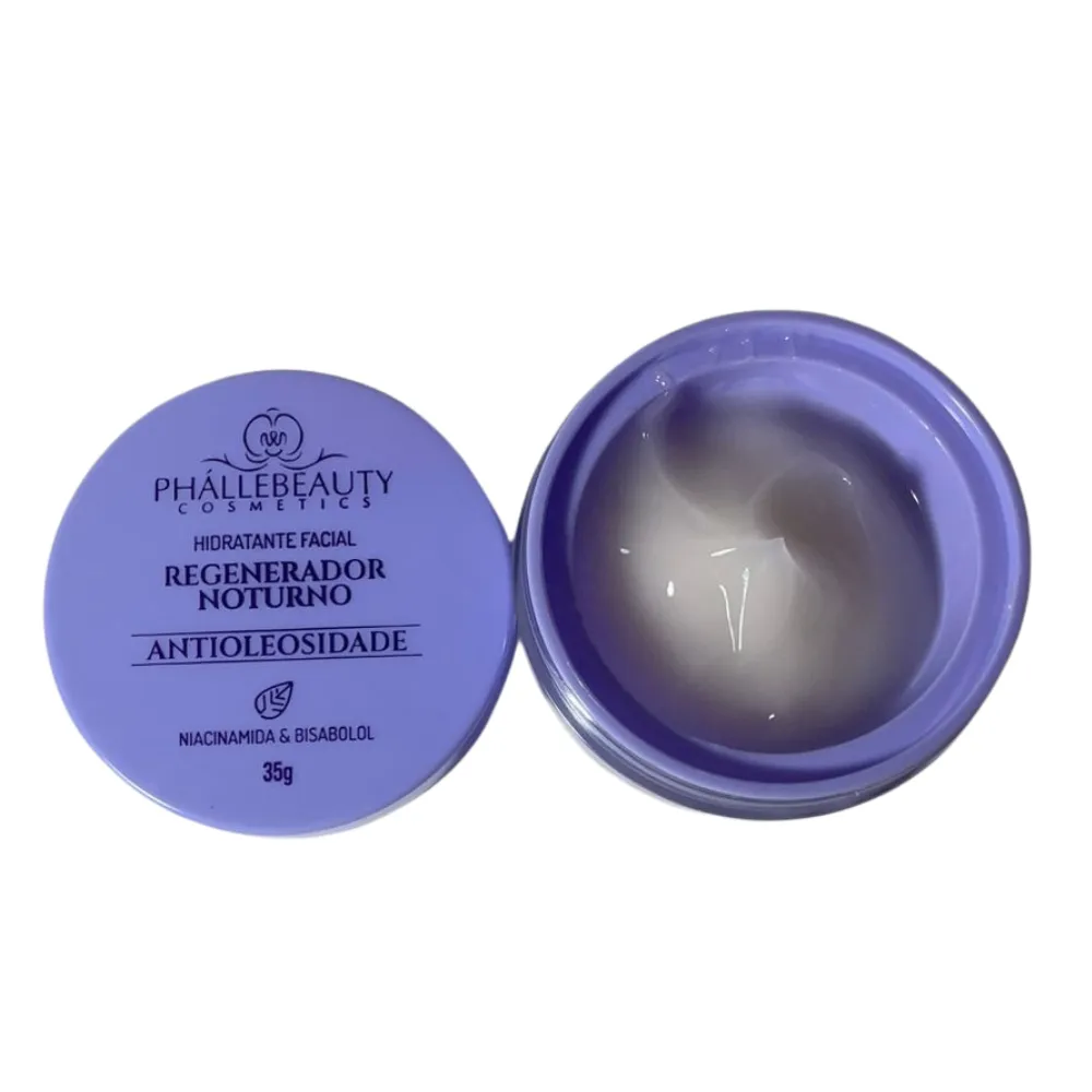 Gel Creme Hidratante Facial Regenerador Noturno - Phállebeauty - detalhe